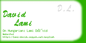 david lami business card